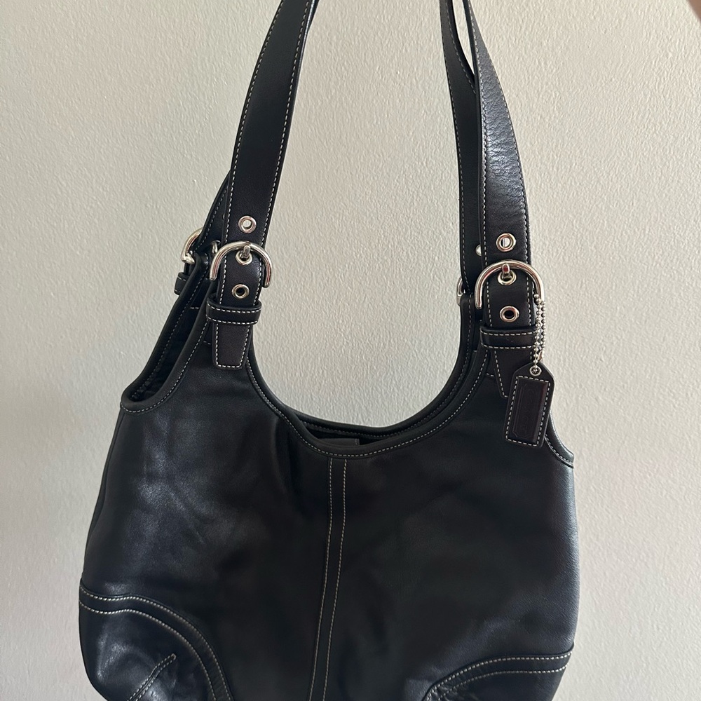 Vintage Y2K Coach Black Soho Hobo Shoulder Bag